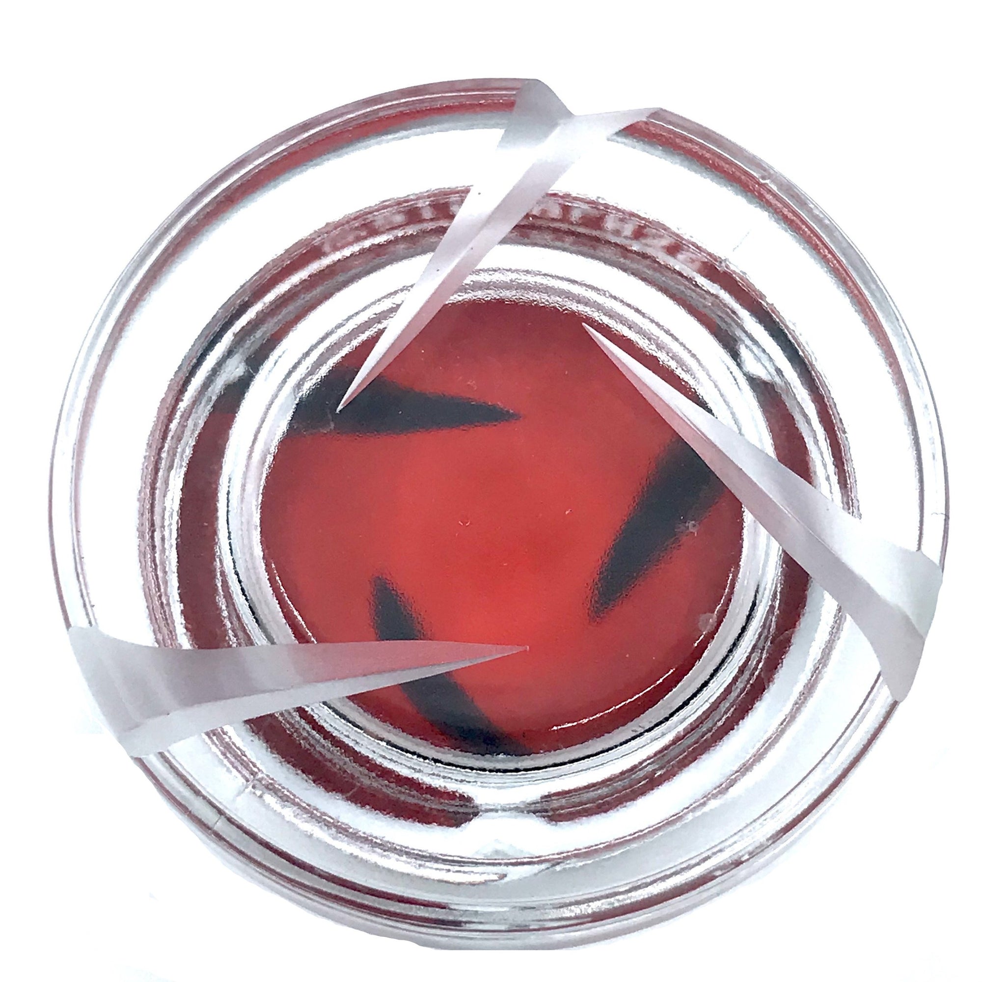 Str8 Glass Short Wider Spinner Jar Bottom View showing three cuts 