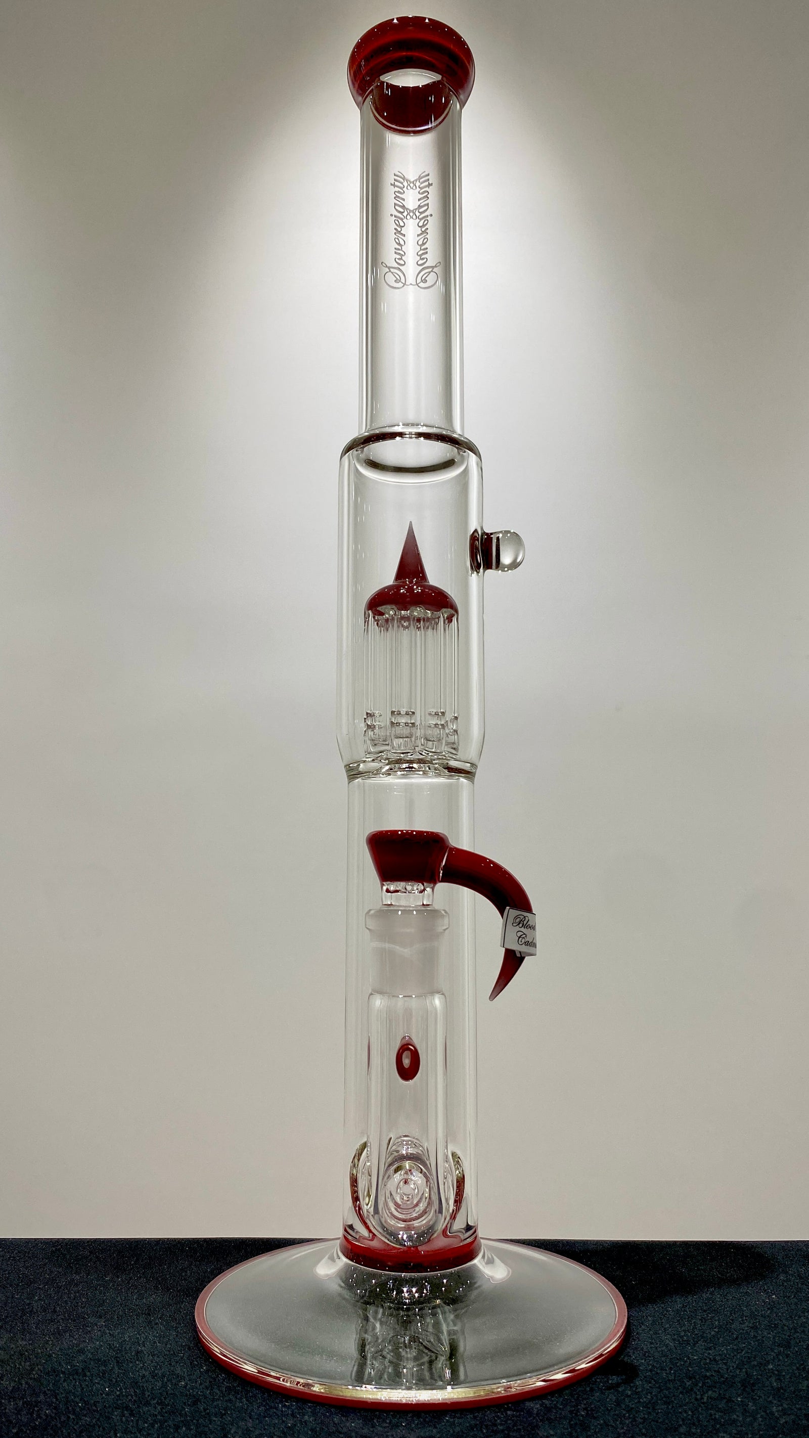 Sovereignty Glass 8arm - Mini3 - Full Accent w/ Millie (Blood Red)