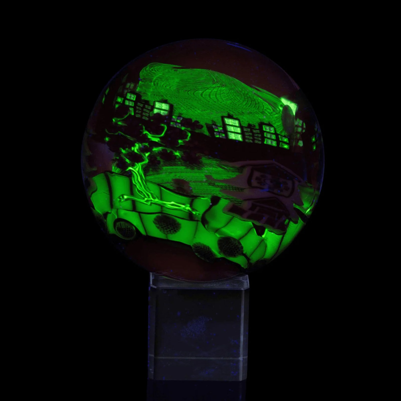 Electric Avenue / Yesulga Castle Wraparound with Black UV Reticello Core Marble