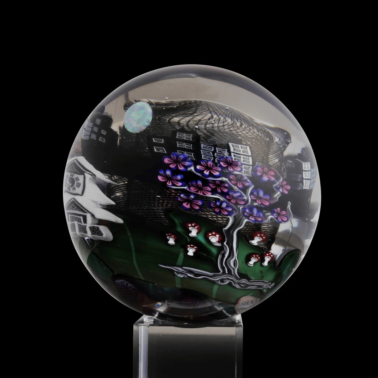 Electric Avenue / Yesulga Castle Wraparound with Black UV Reticello Core Marble