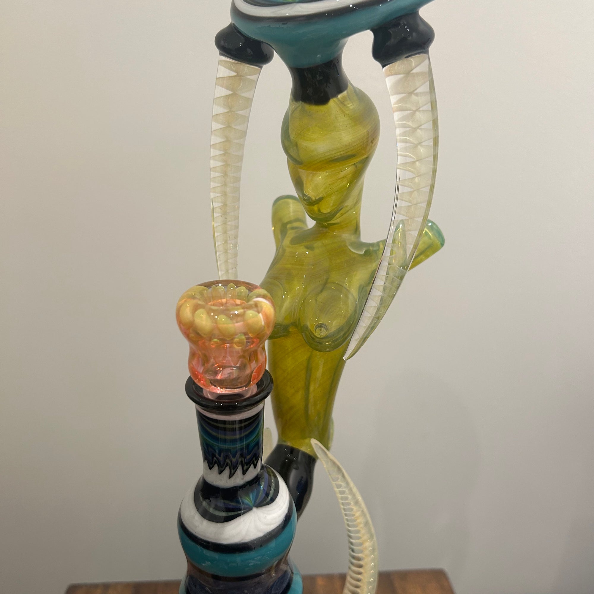 Fully Worked Bubbler with Patternwork and Sculpted Form