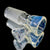 DC Glass Arts Cone Handle 18mm 4-Hole Crushed Opal Slide