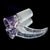 DC Glass Arts Horn Handle 18mm 4-Hole Crushed Opal Slide