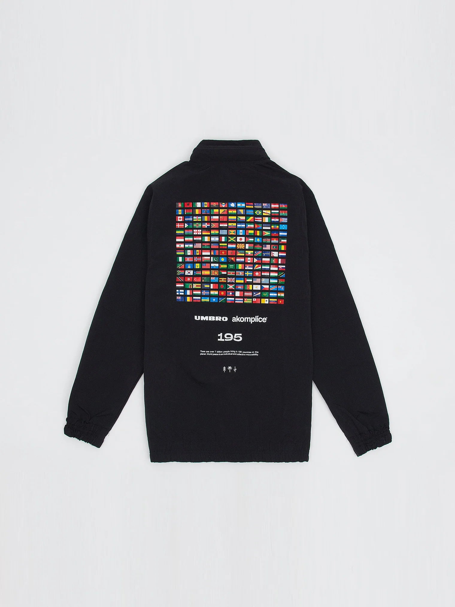 Akomplice x Umbro World Peace Nylon 1/4 Zip (Black)
