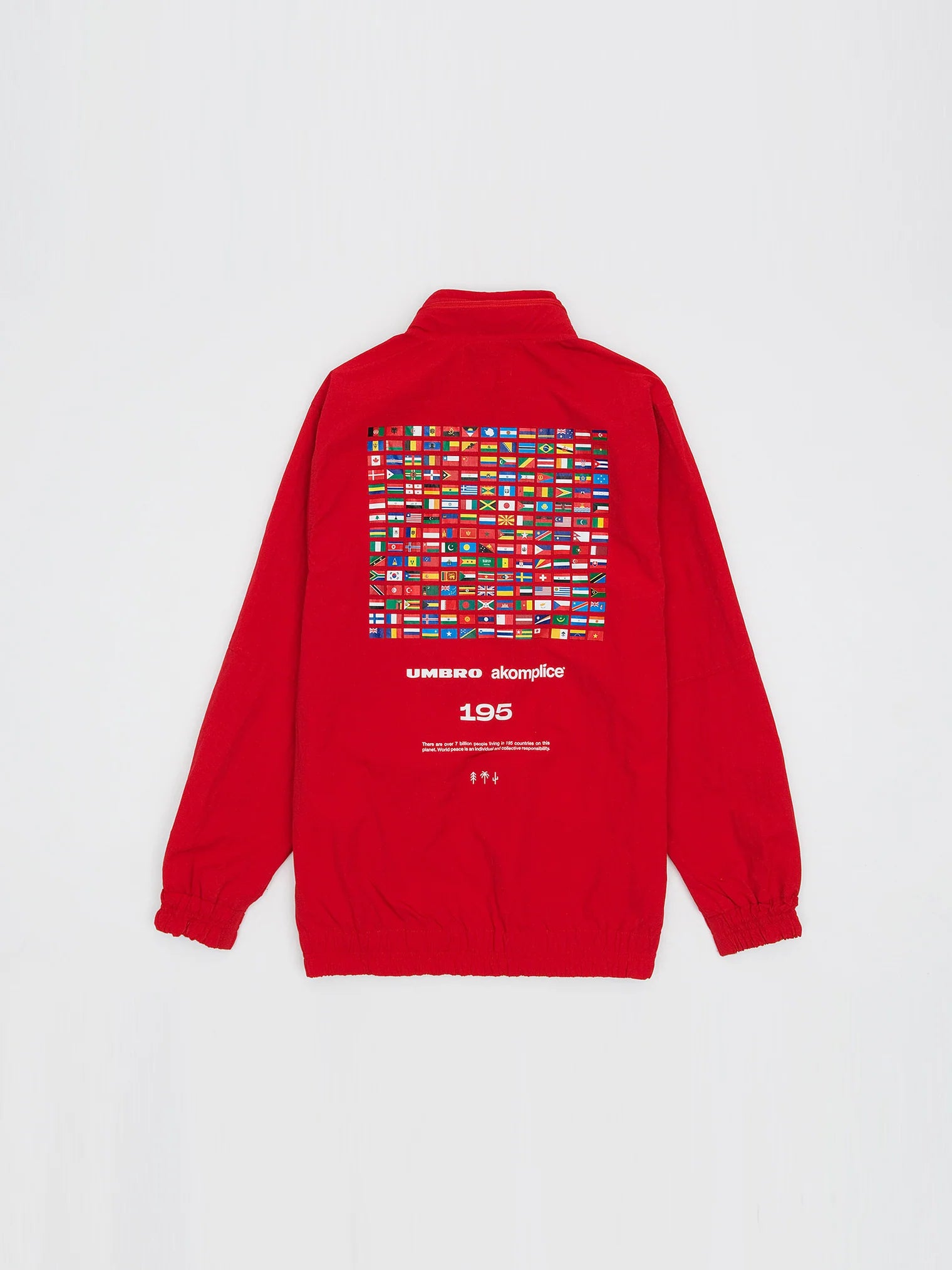 Akomplice x Umbro World Peace Nylon 1/4 Zip (Lychee Red)