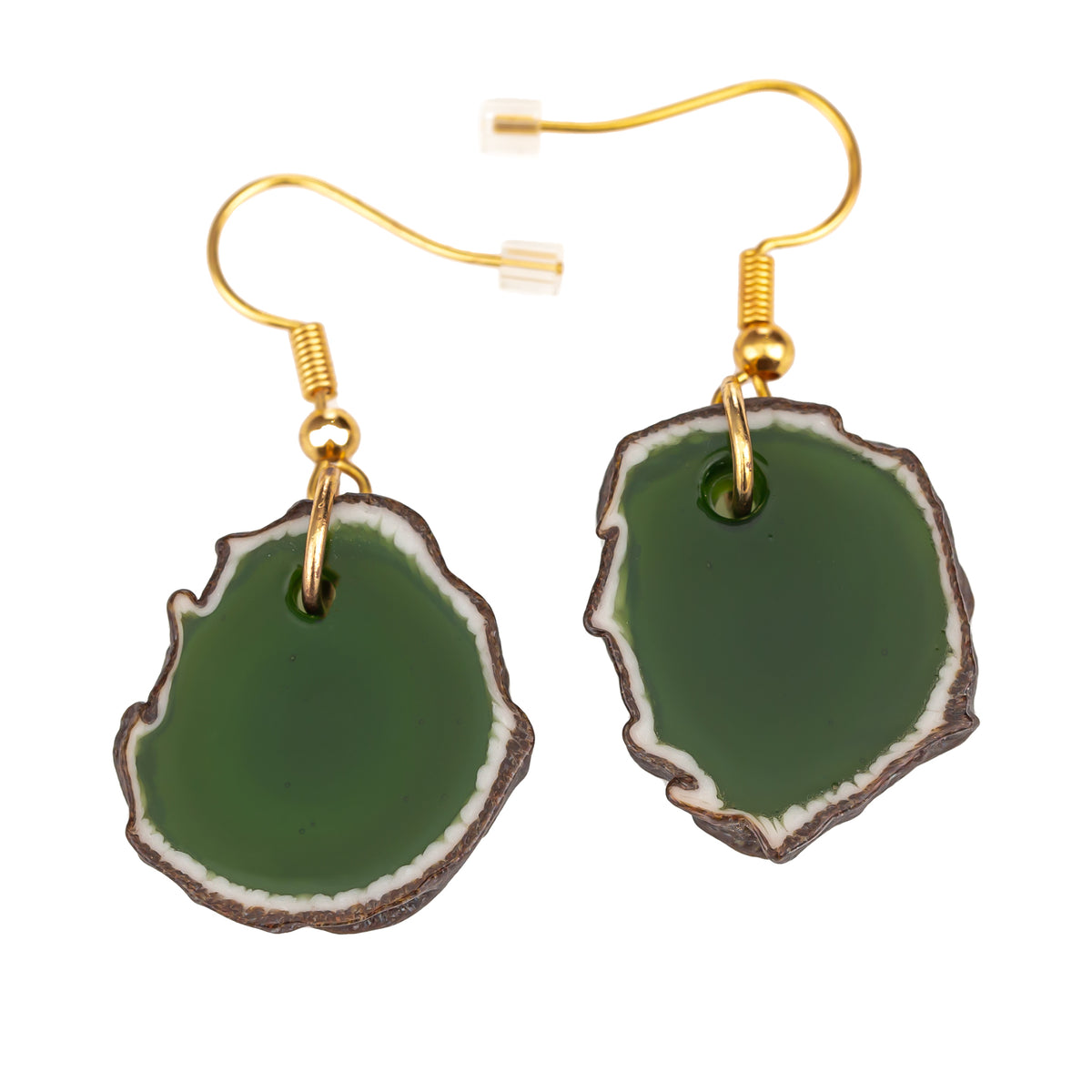 Green-T Stone Series Glass Earrings