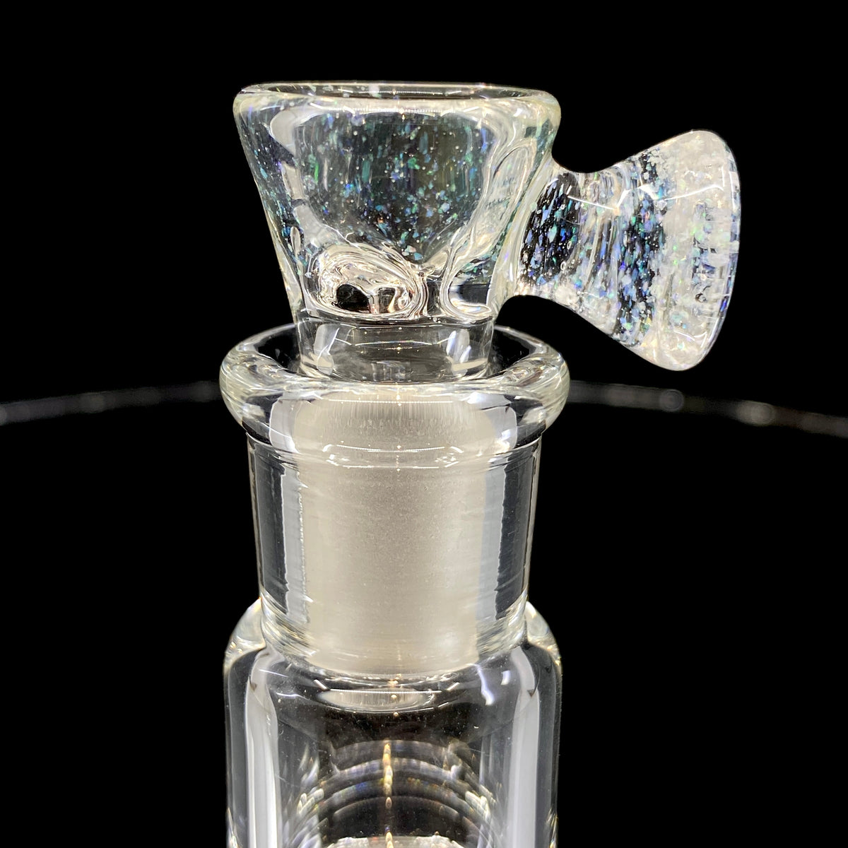 DC Glass Arts Cone Handle 14mm 4-Hole Crushed Opal Slide
