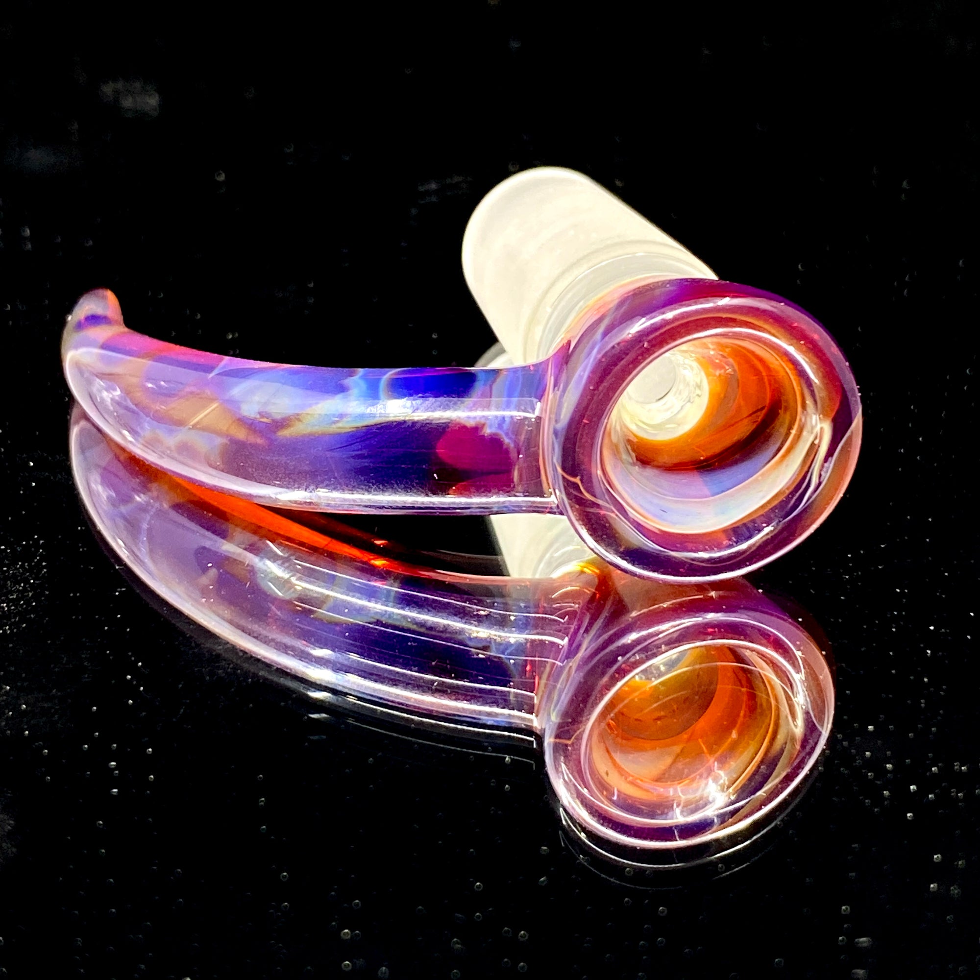 DC Glass Arts Horn Handle 14mm Single Hole Slide