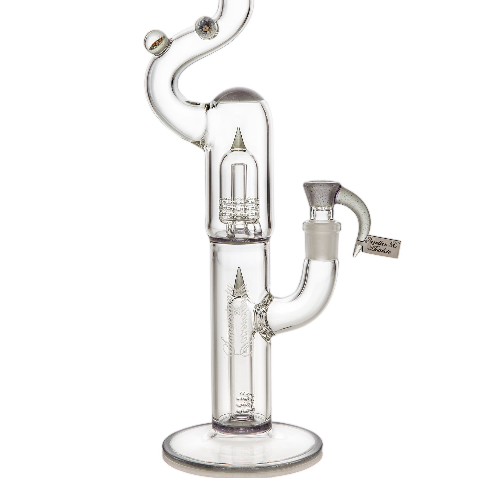 Sovereignty Glass MGD - FA - Fixed Stem 180 to Mini Grid Dome Millie x2 Natty Neck