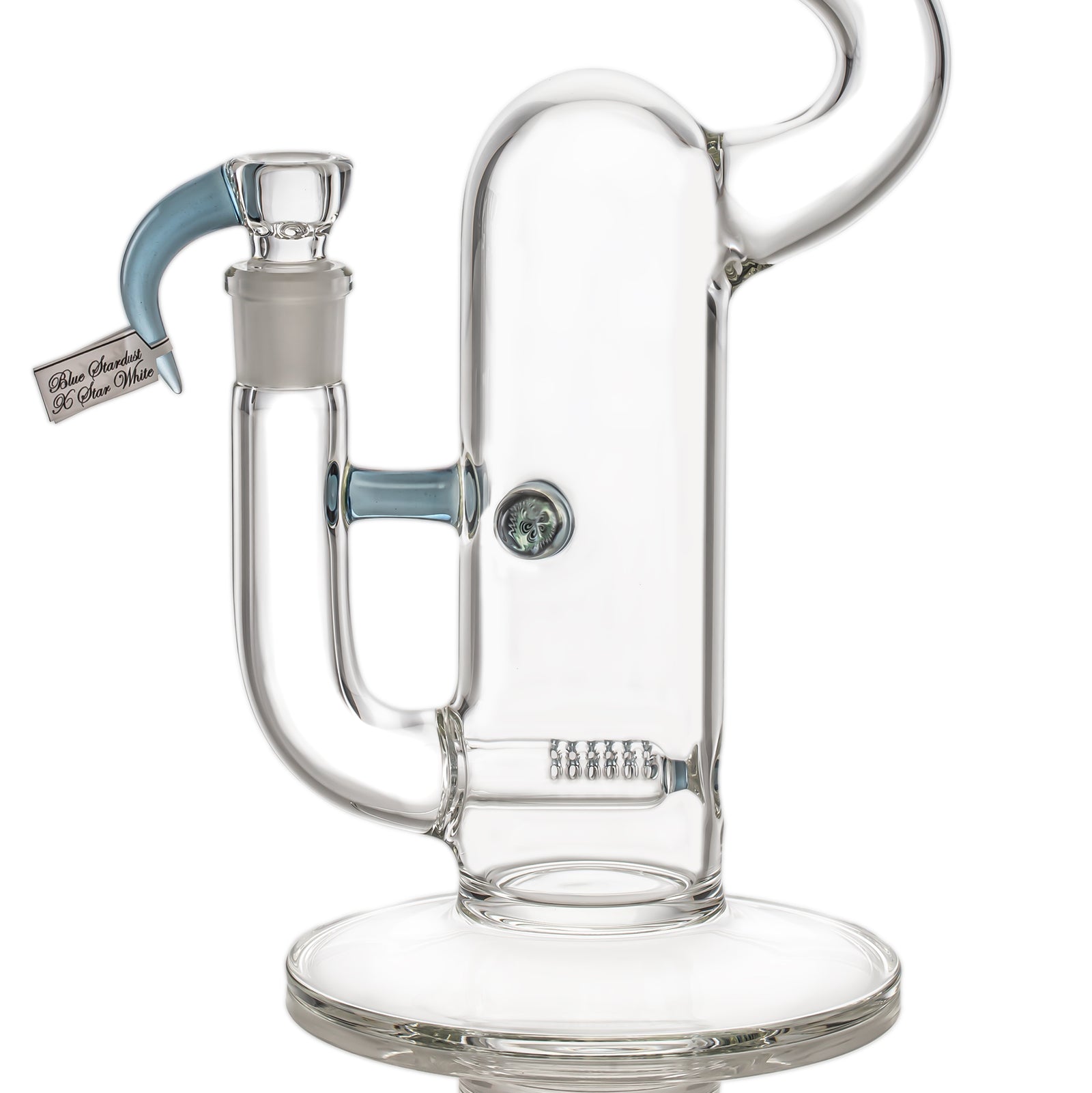 Sovereignty Glass Natty60S - MA - StemLine 16mm 6 Cut UpGrid Natty Neck (Blue Stardust x Star White)