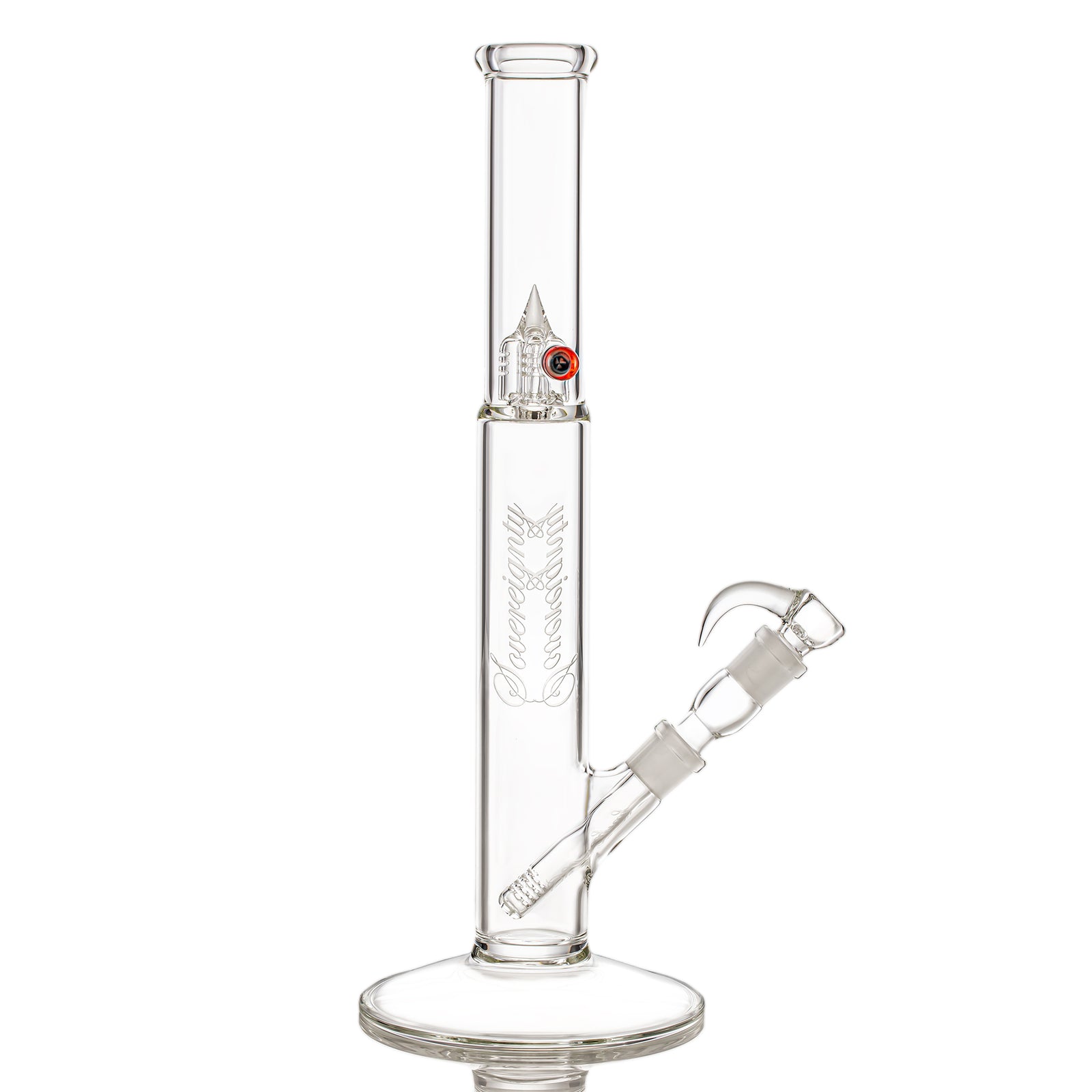 Sovereignty Glass Bishop - Clear - Diffy Tube with 180 Gridded DownStem and Milli
