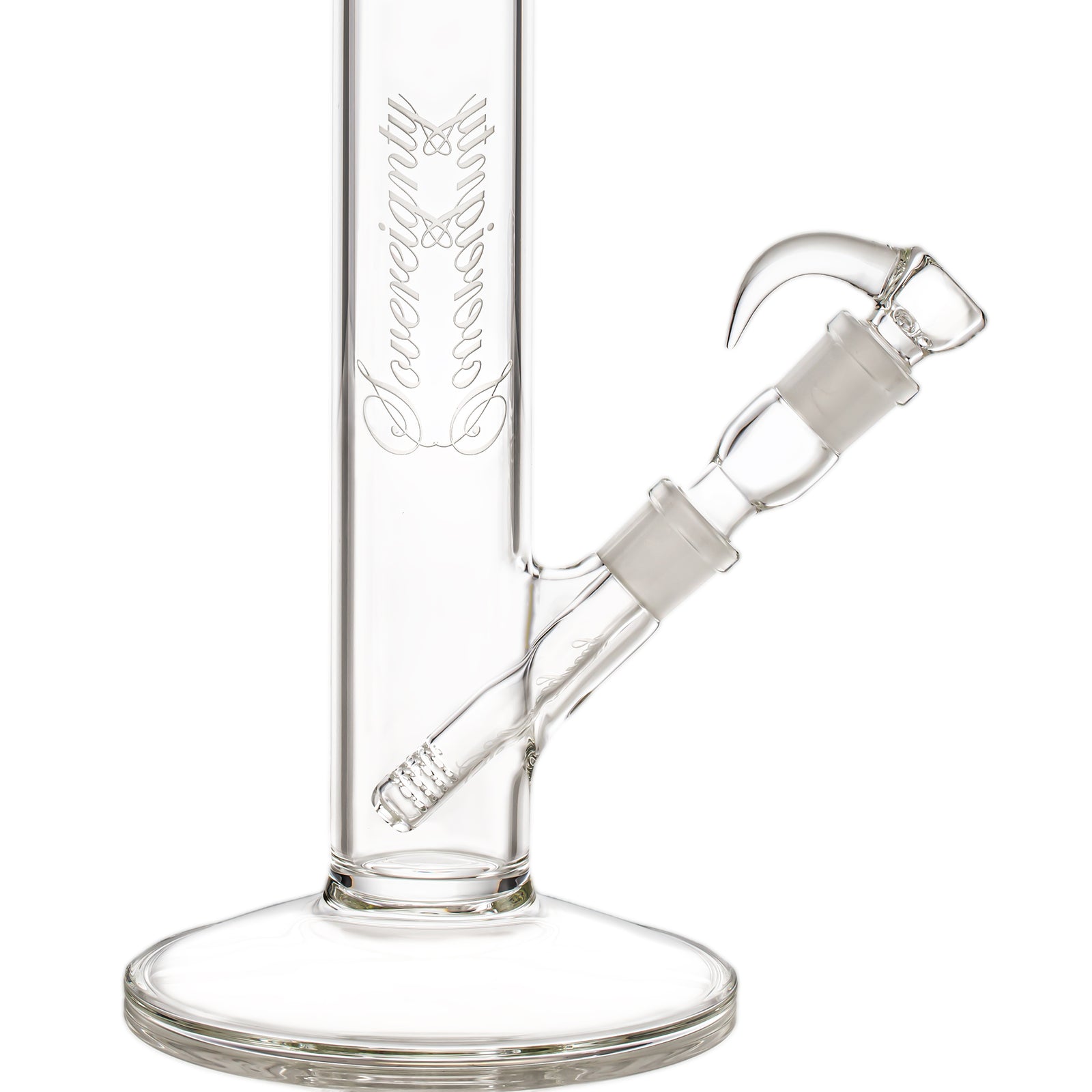 Sovereignty Glass Bishop - Clear - Diffy Tube with 180 Gridded DownStem and Milli