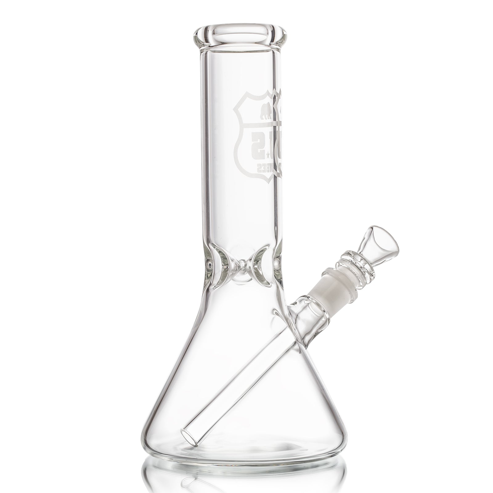 US Tubes 12 Inch Simple Beaker 50 x 5mm with Sandblasted Decal