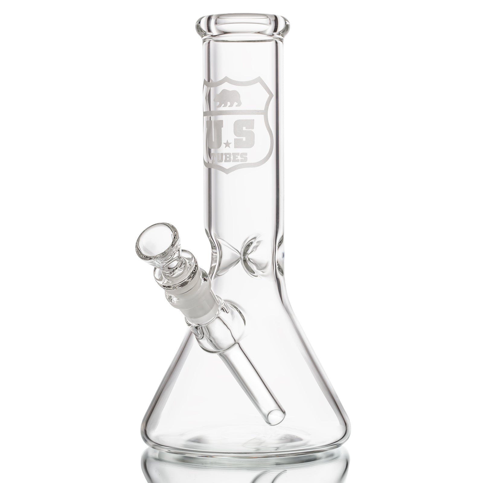 US Tubes 12 Inch Simple Beaker 50 x 5mm with Sandblasted Decal