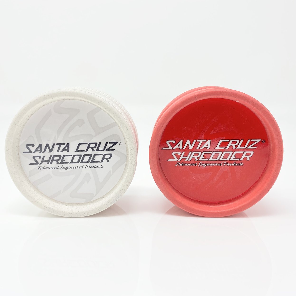 Santa Cruz Shredder 2 Piece Hemp Grinder 2 Pack (White/Red) show variants