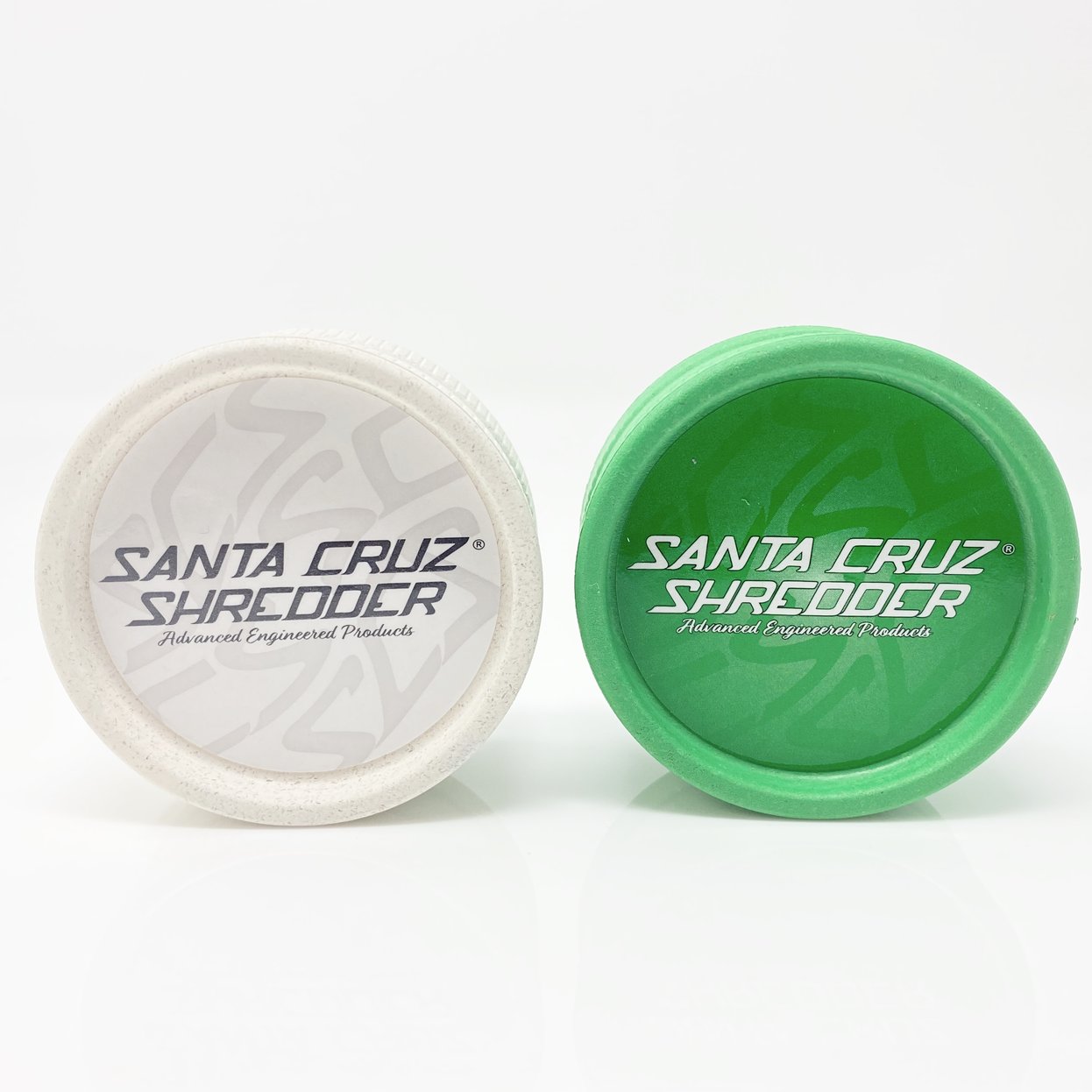 Santa Cruz Shredder 2 Piece Hemp Grinder 2 Pack (White/Green) show variants