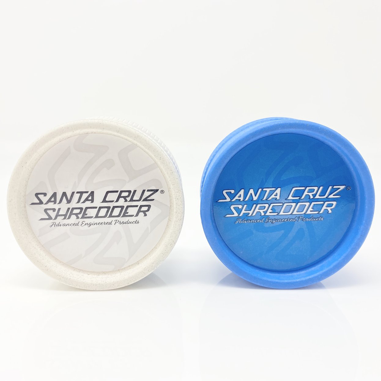 Santa Cruz Shredder 2 Piece Hemp Grinder 2 Pack (White/Blue) show variants