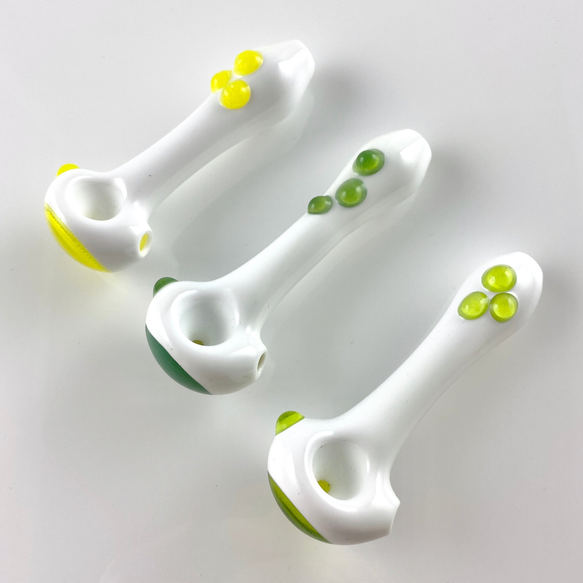 White Spoons with Colored End Cap