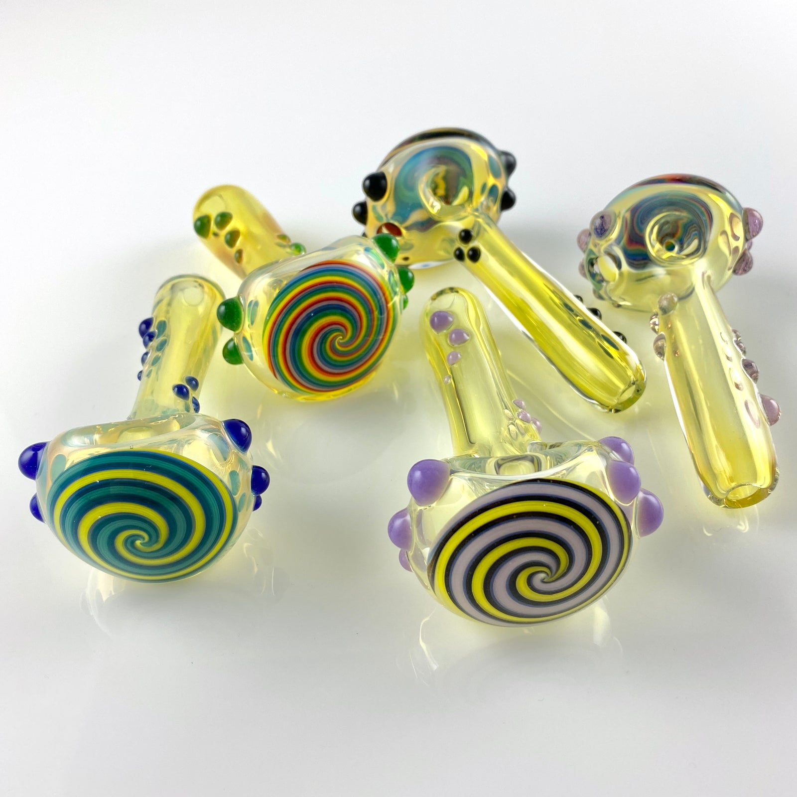 Fumed Spoon with Linework End Cap