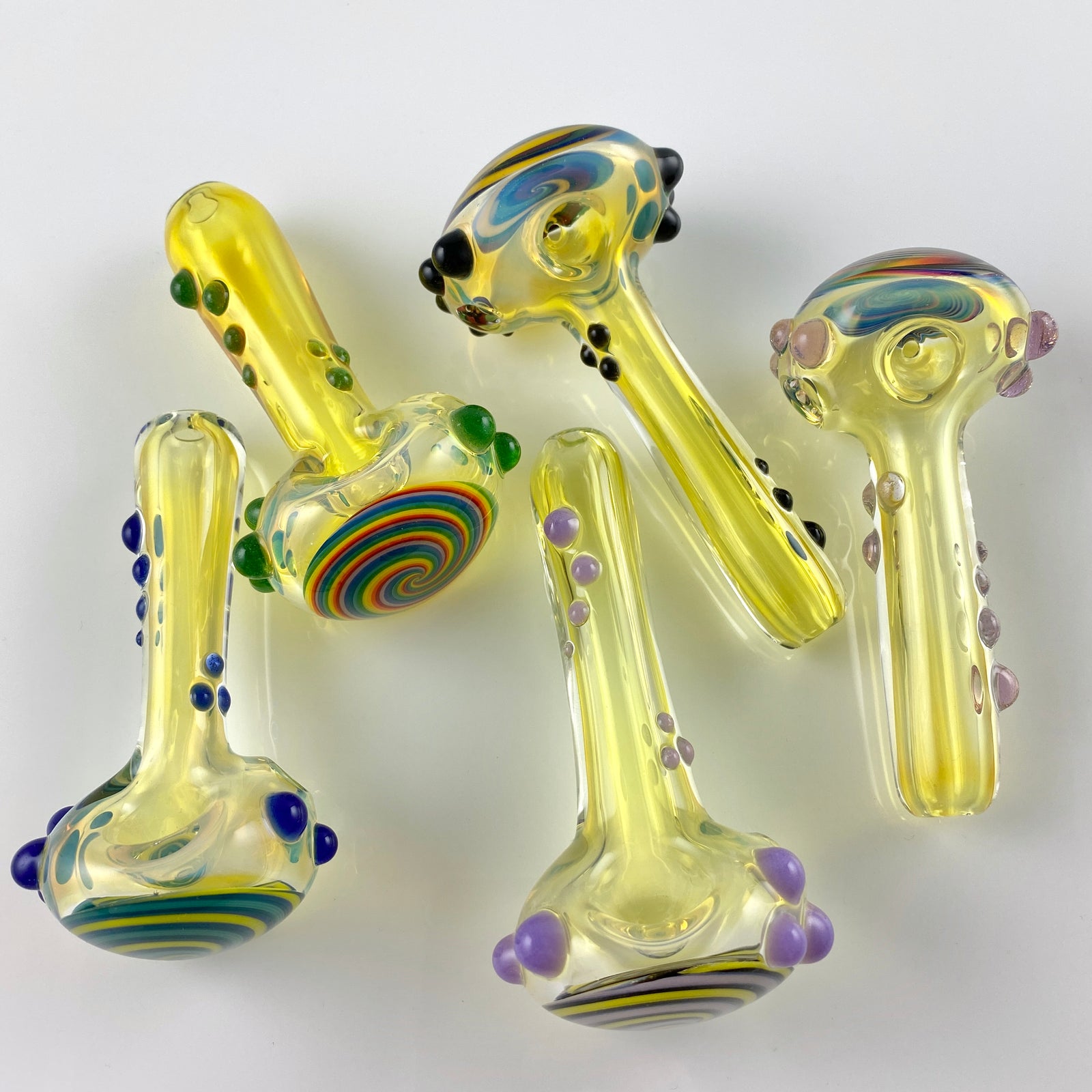 Fumed Spoon with Linework End Cap