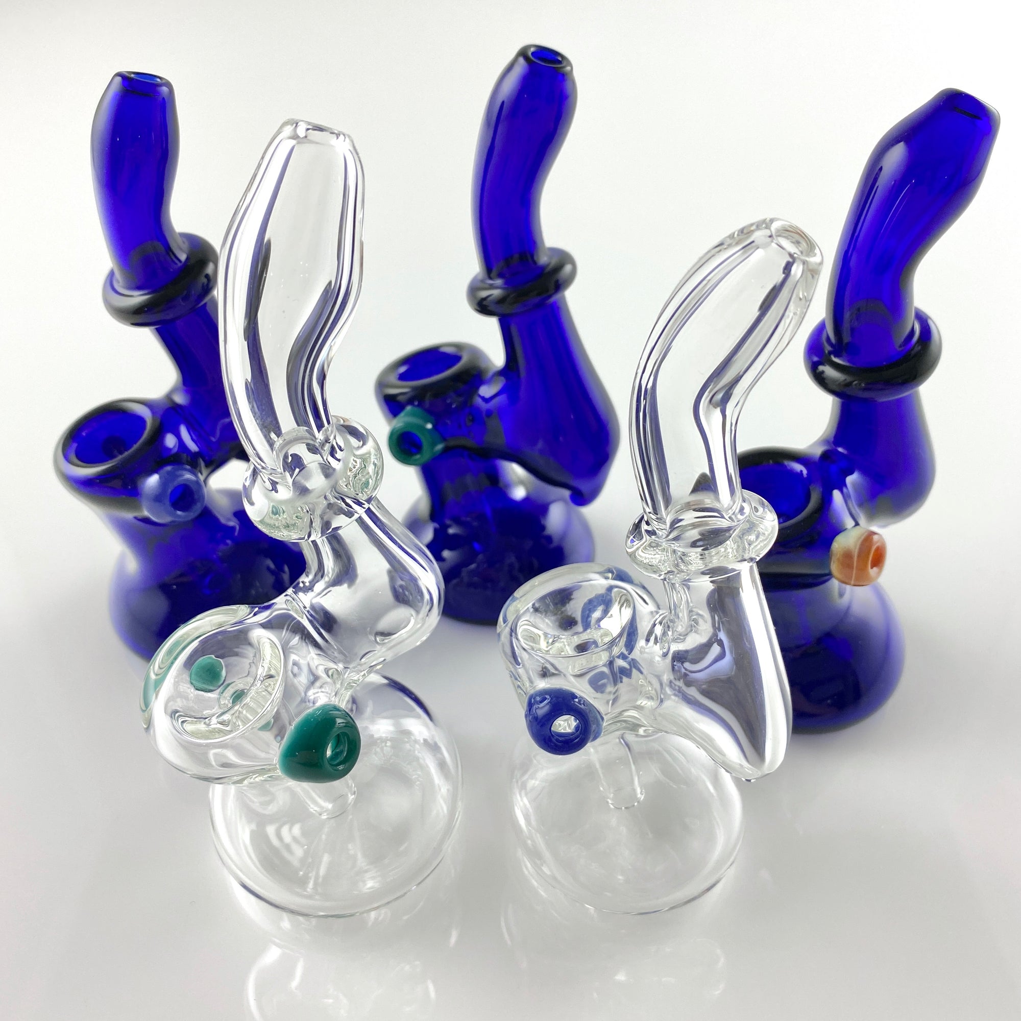 Adam Labs Push Bowl Bubbler (Cobalt Blue) show variants
