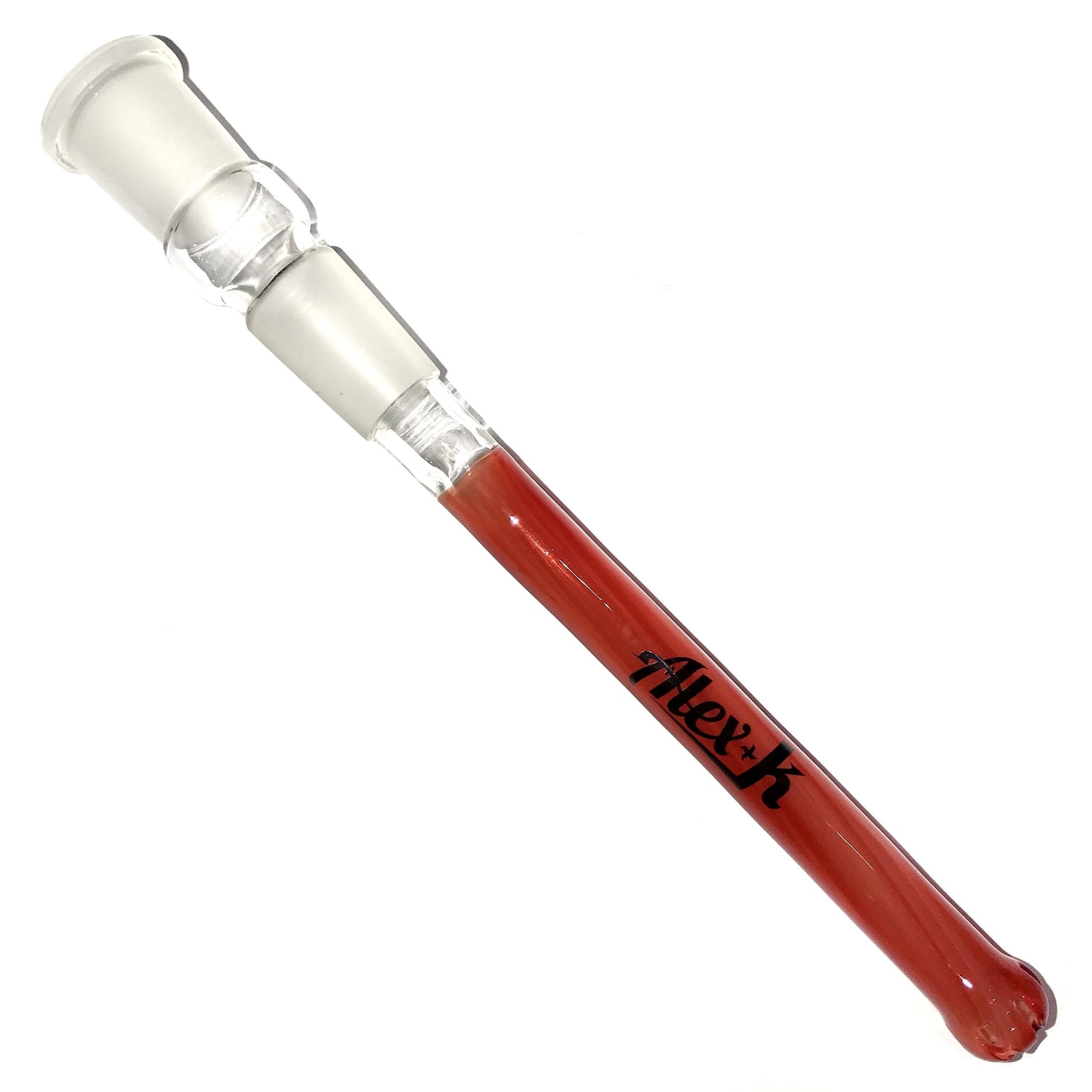 Alex K Glass Showerhead Downstem Color 18/18mm (Red Crayon Mix) 6.5 Inch Length show variant