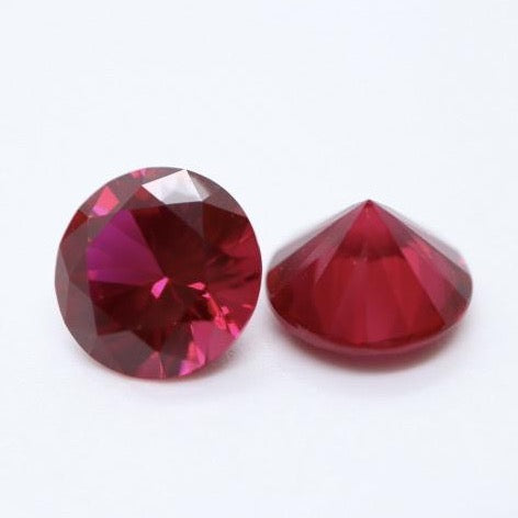 10mm Diamond Cut Ruby by Ruby Pearl Co
