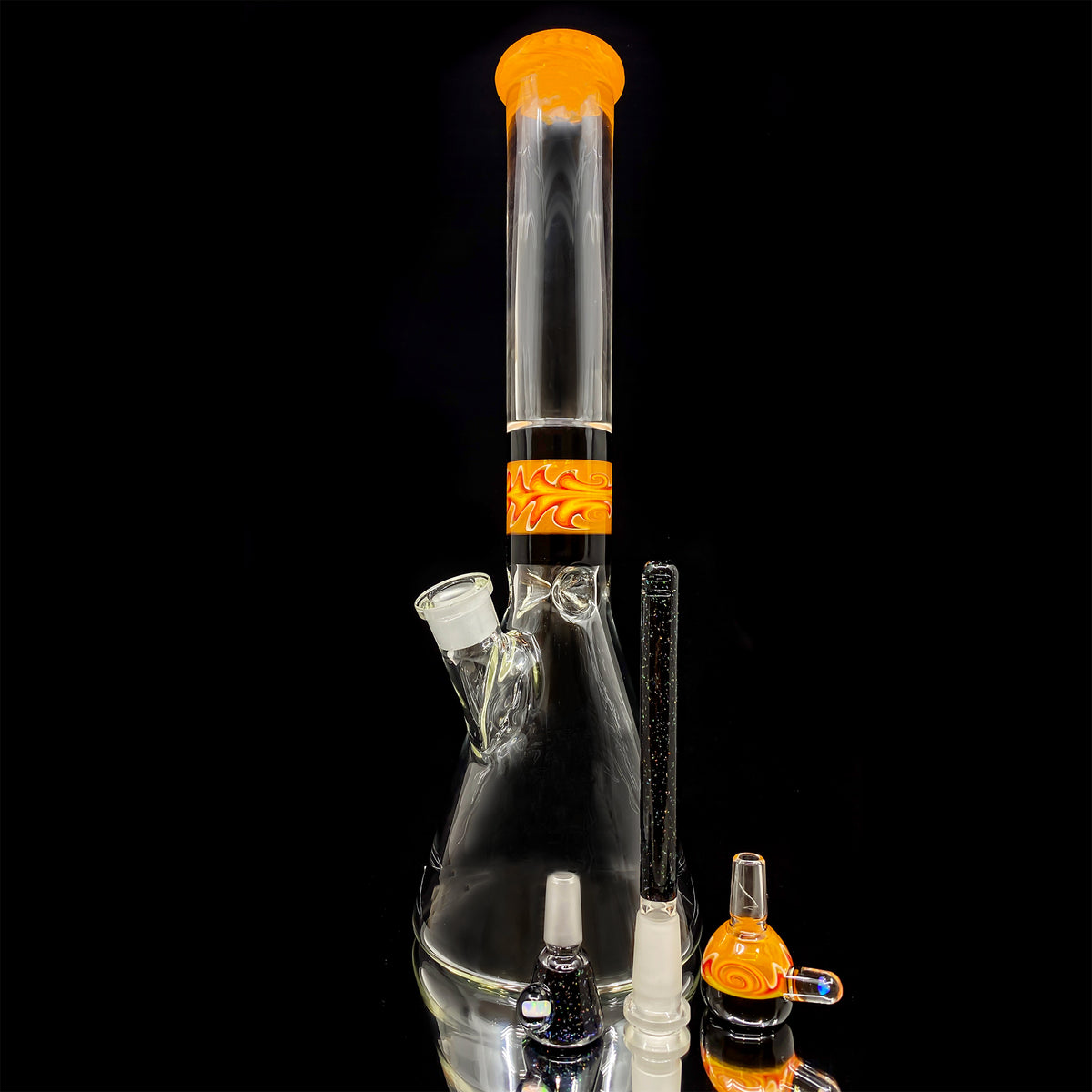 Vetro x Trademark Glass Custom Worked Beaker (Fire to Tangie)