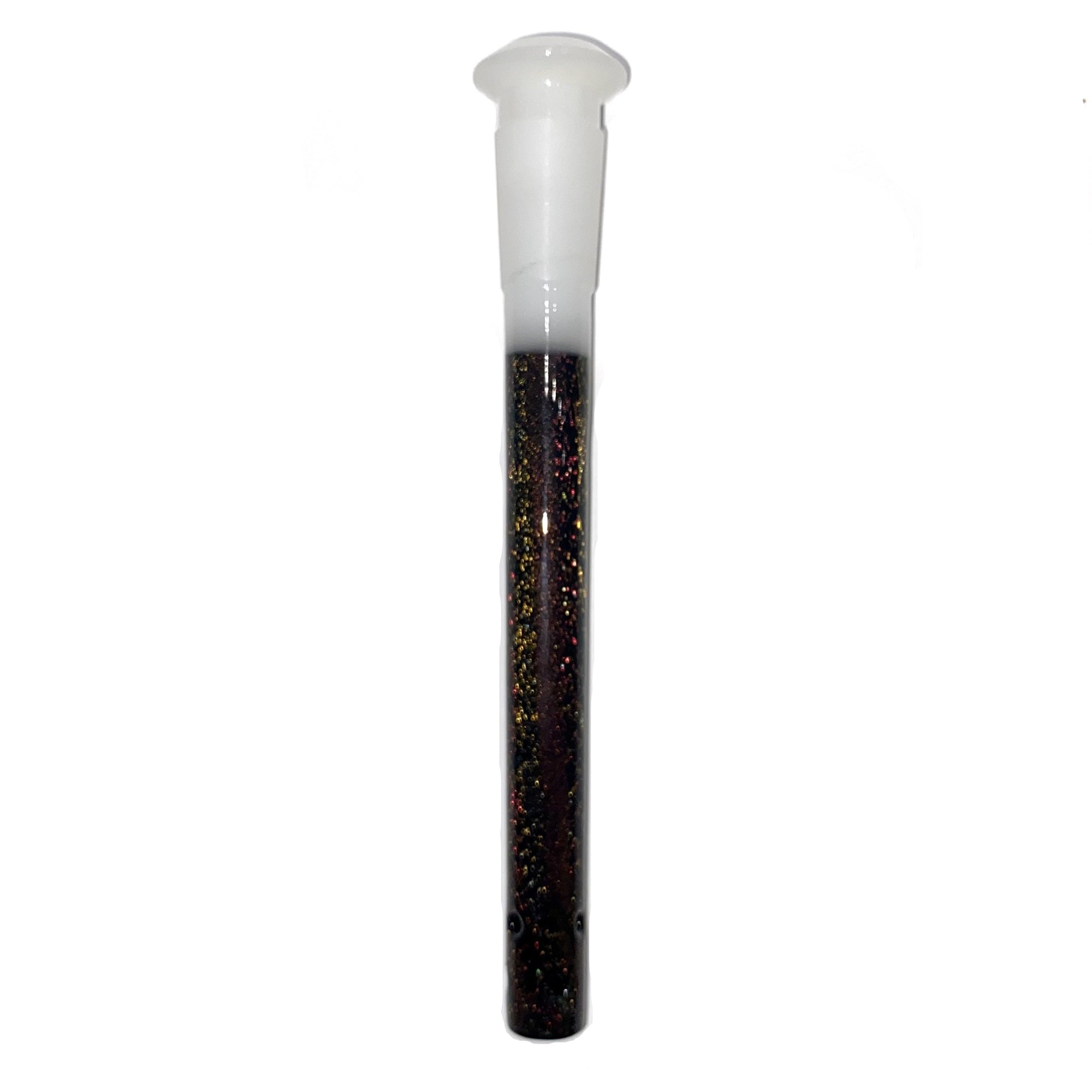 Dustorm Glass 18/14 Dichro Downstem (Red/Gold) 6 Inch with White Joint show variants