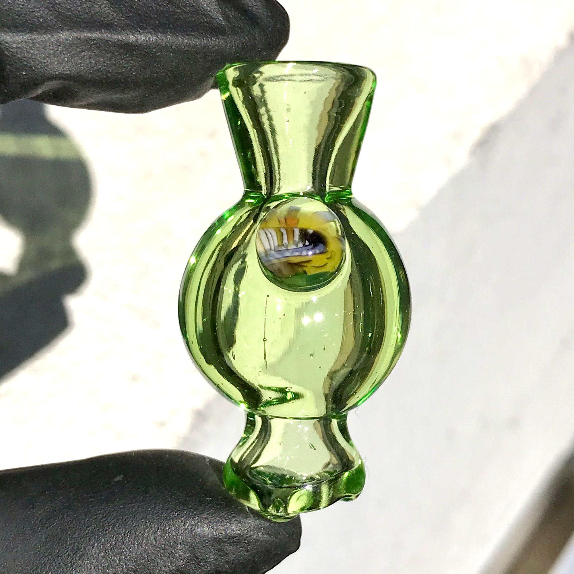 Hoyer Glass Spinner Cap with Milli Image and Matching Milli Terp Pearl (Haterade) show variant 