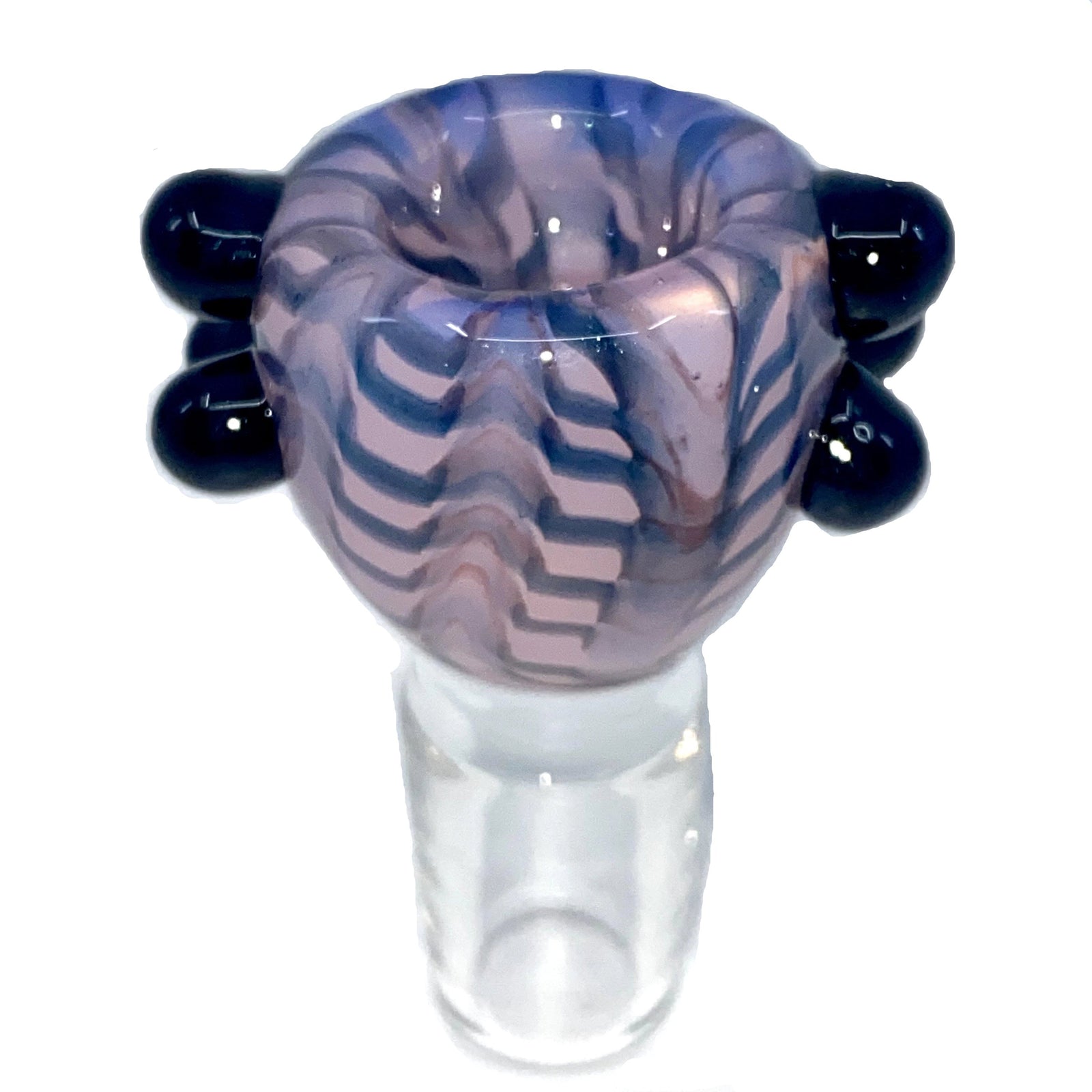 Colored Wrap and Rake Push Bowl Slide 18mm (Pink/Blue) show variants