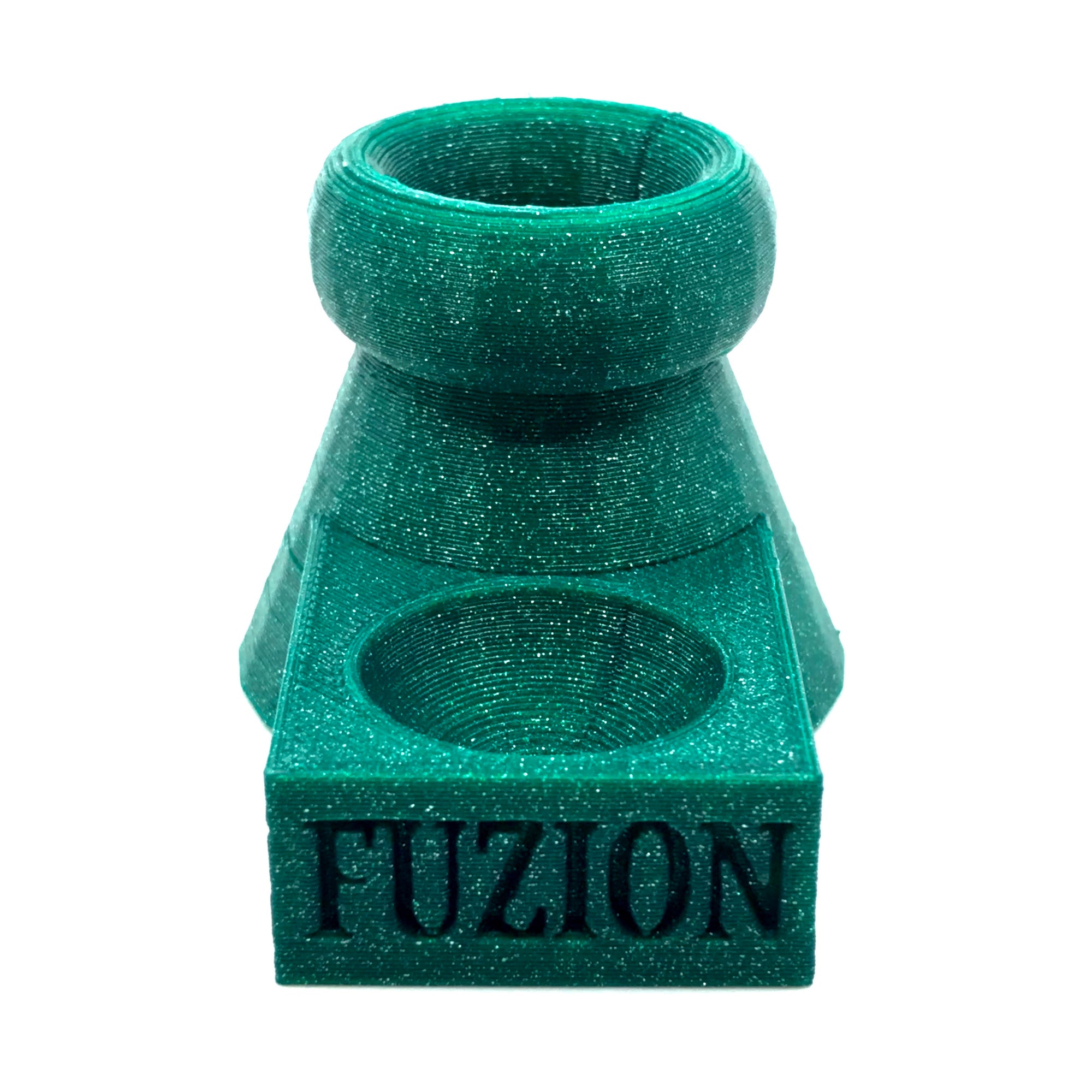 FUZION 3D Printed Bubble Cap and Terp Pearl Stand (Green Sparkle) show variants 