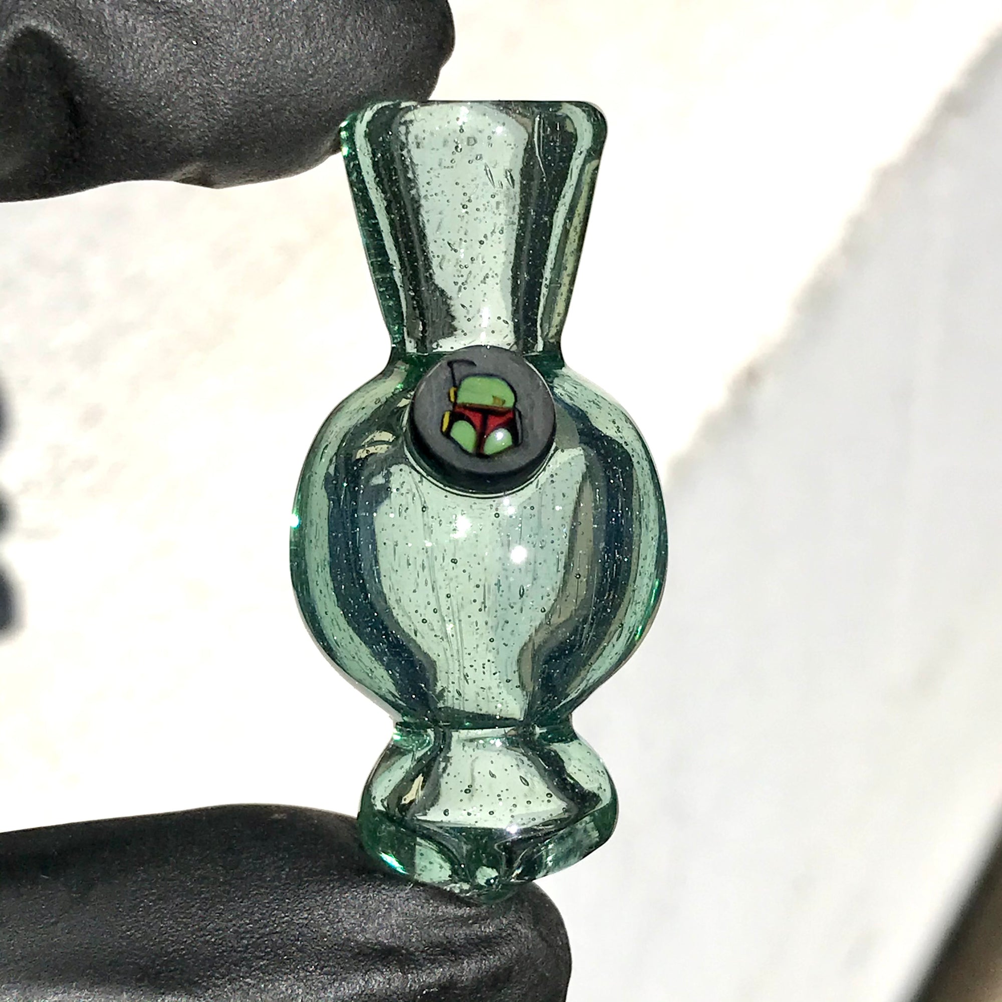 Hoyer Glass Spinner Cap with Milli Image and Matching Milli Terp Pearl (Atlantis) show variant 