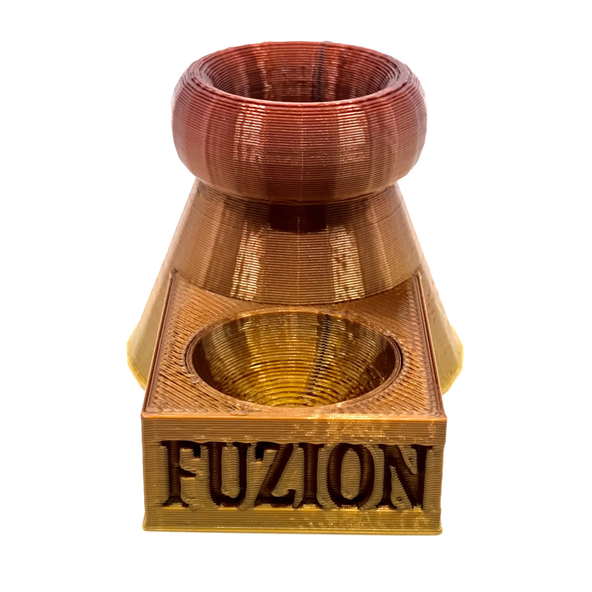 FUZION 3D Printed Bubble Cap and Terp Pearl Stand (Red Gold) show variants 