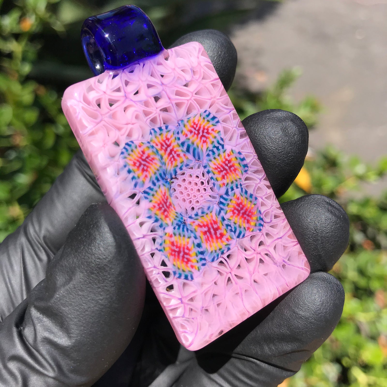 Jeff Heath Murrini Chip Stack Tile Pendant 