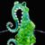 Lindemann Glass Tentacle Mini Tube with Opal (Green)