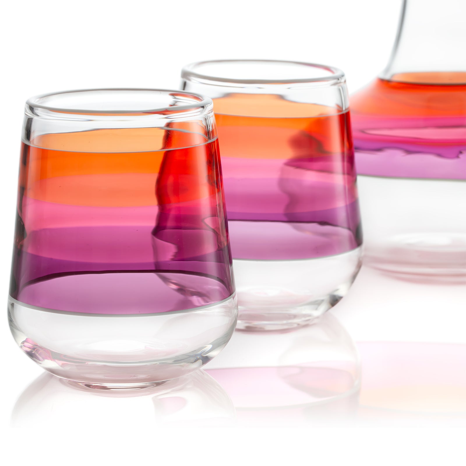 27 UNLTD Glass Stemless Wine Glass Decanter Set