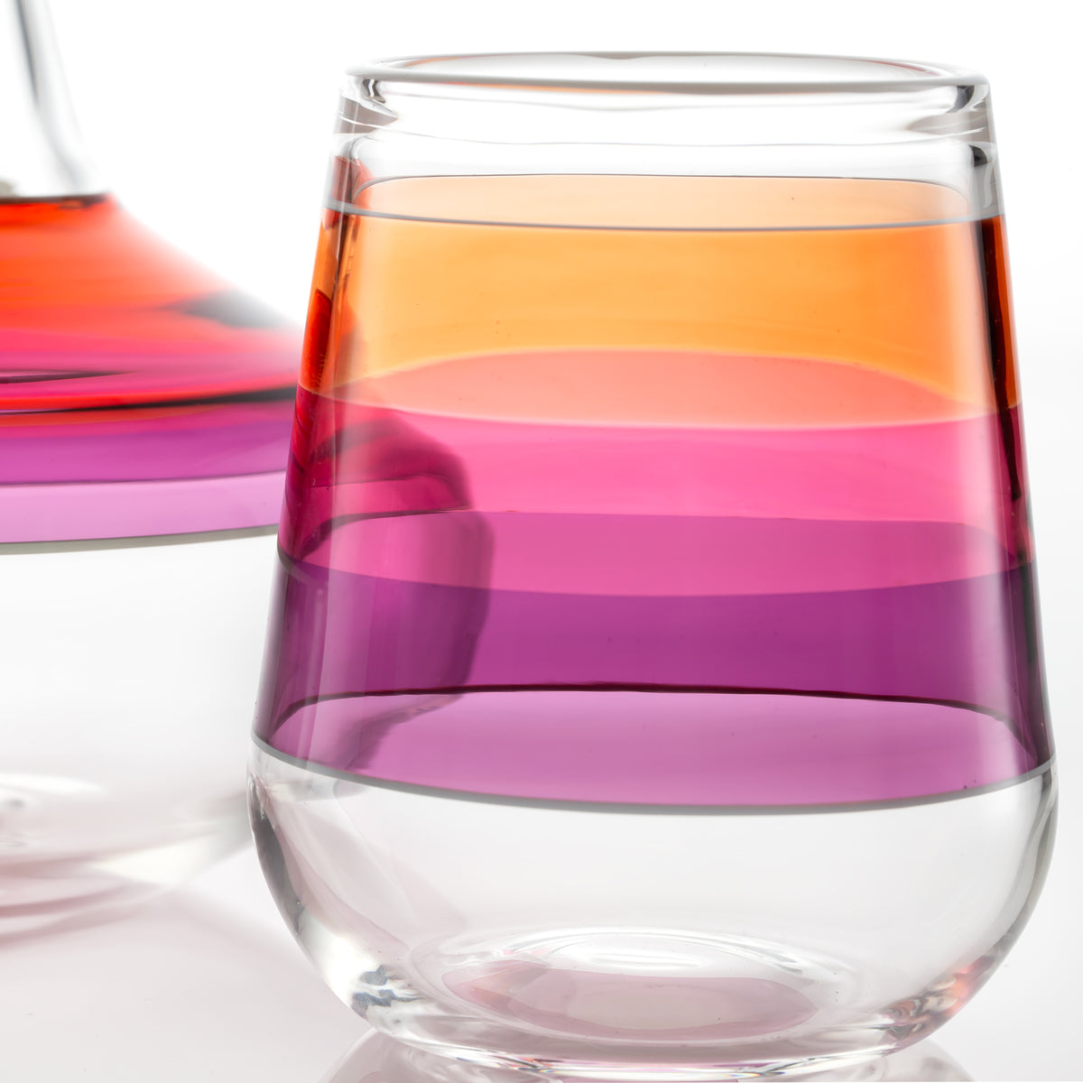 27 UNLTD Glass Stemless Wine Glass Decanter Set