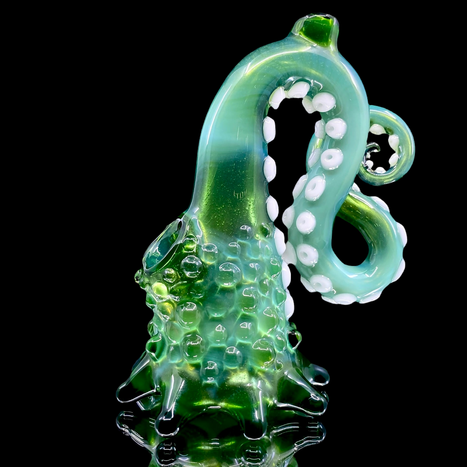 Lindemann Glass Tentacle Mini Tube with Marble (OG Moss and Plantphibian)