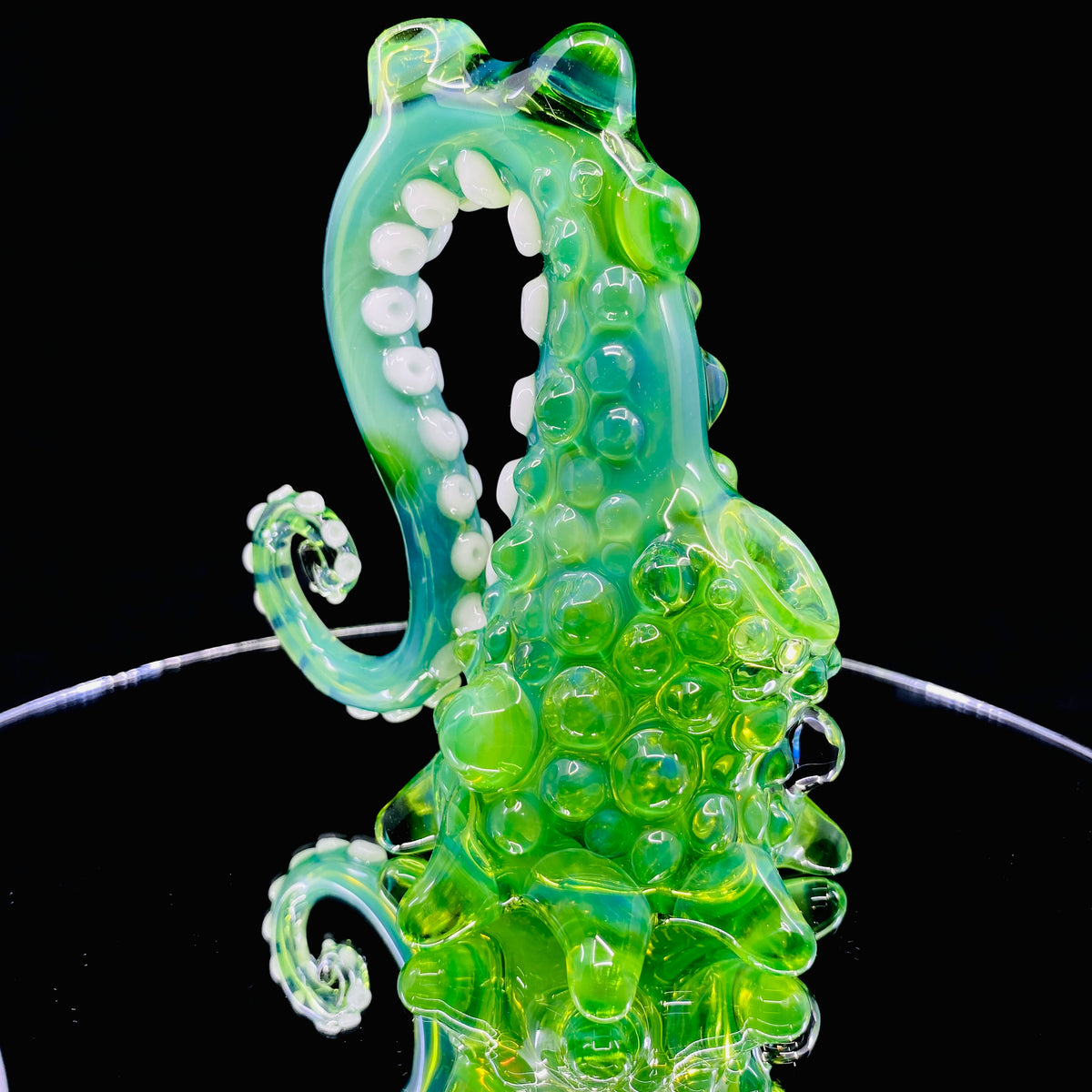 Lindemann Glass Tentacle Mini Tube with Opal (Green)