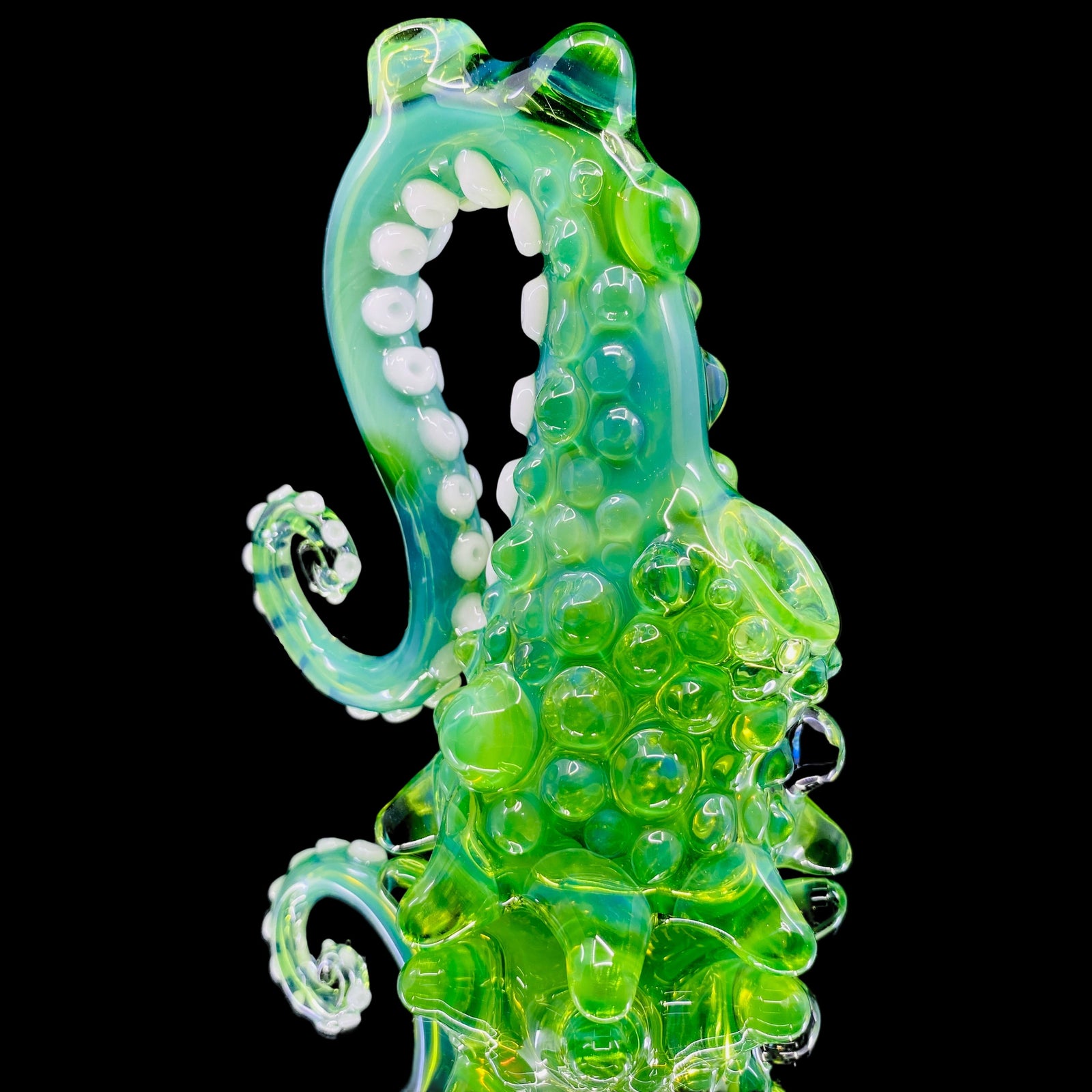 Lindemann Glass Tentacle Mini Tube with Opal (Green)
