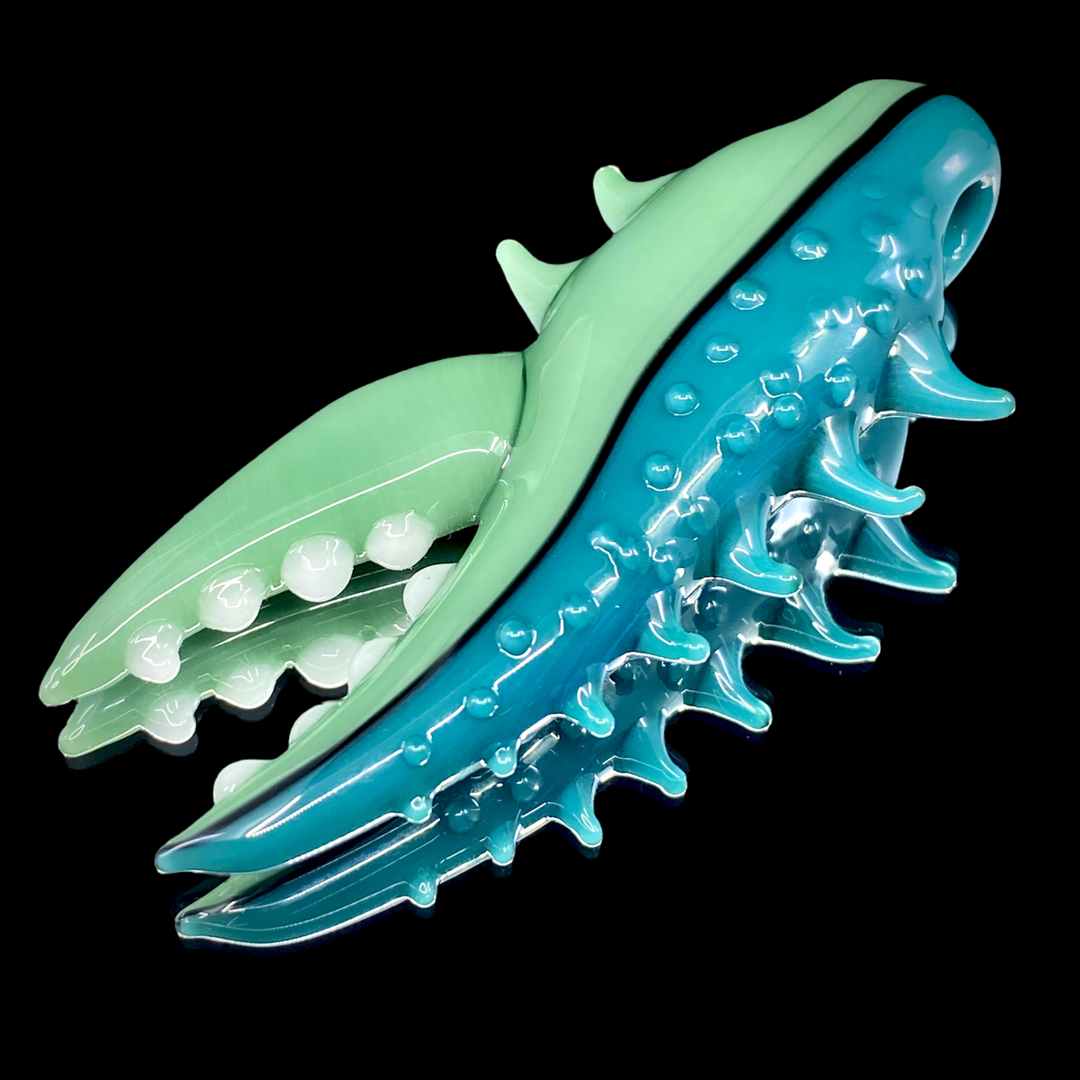 Lindemann Glass Claw Pendant (Green/Aqua)