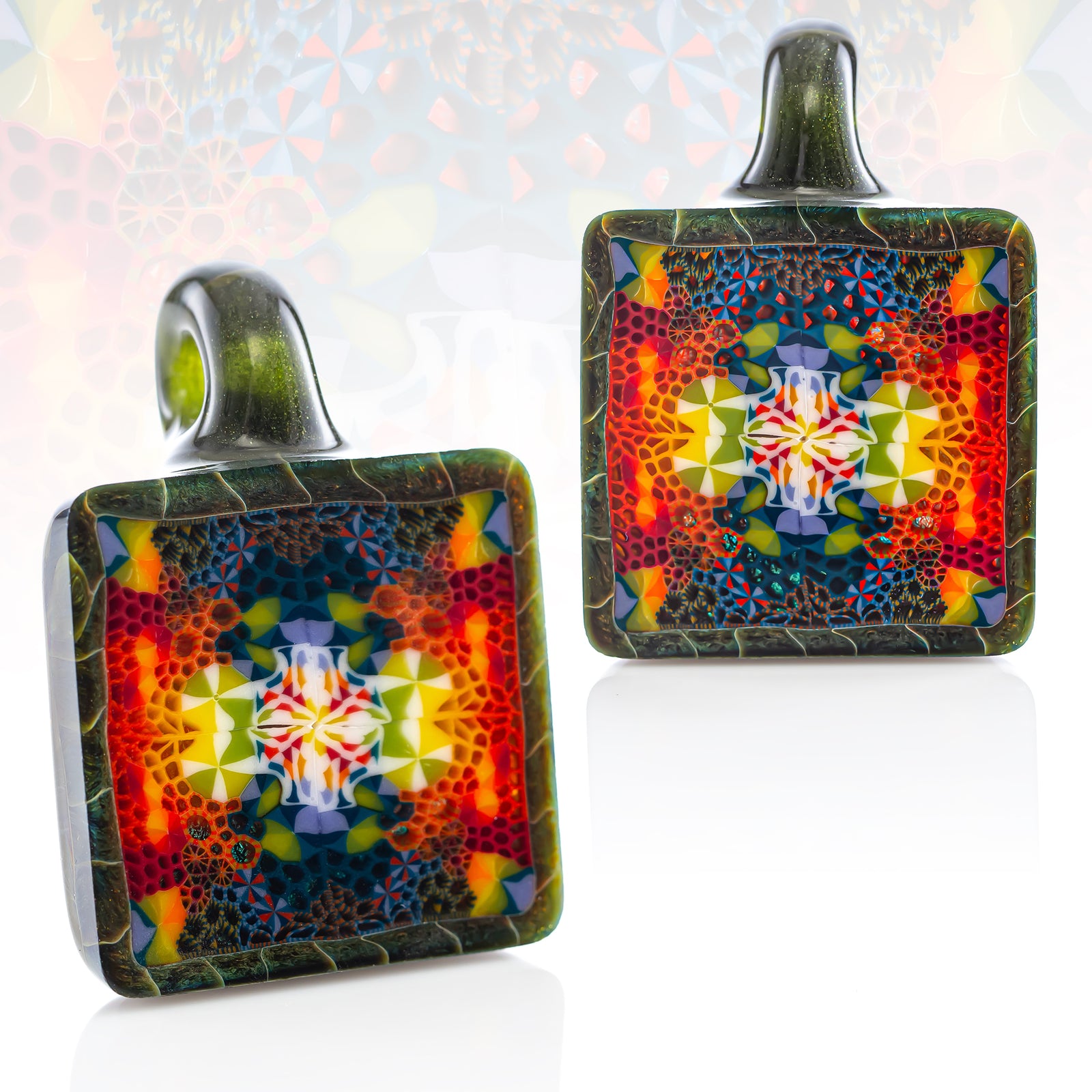 ZM Glass Murrini Tile Pendant