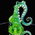 Lindemann Glass Tentacle Mini Tube with Opal (Green)