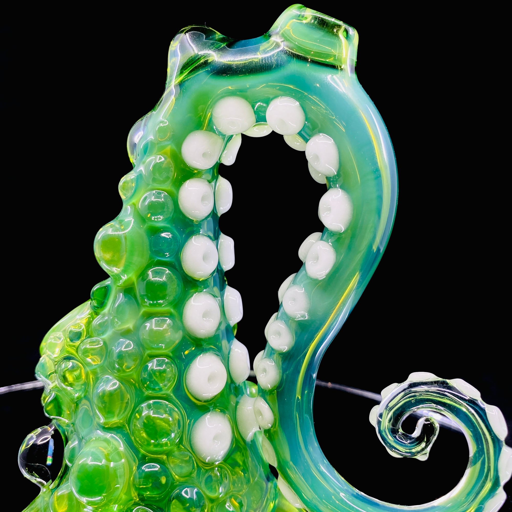 Lindemann Glass Tentacle Mini Tube with Opal (Green)