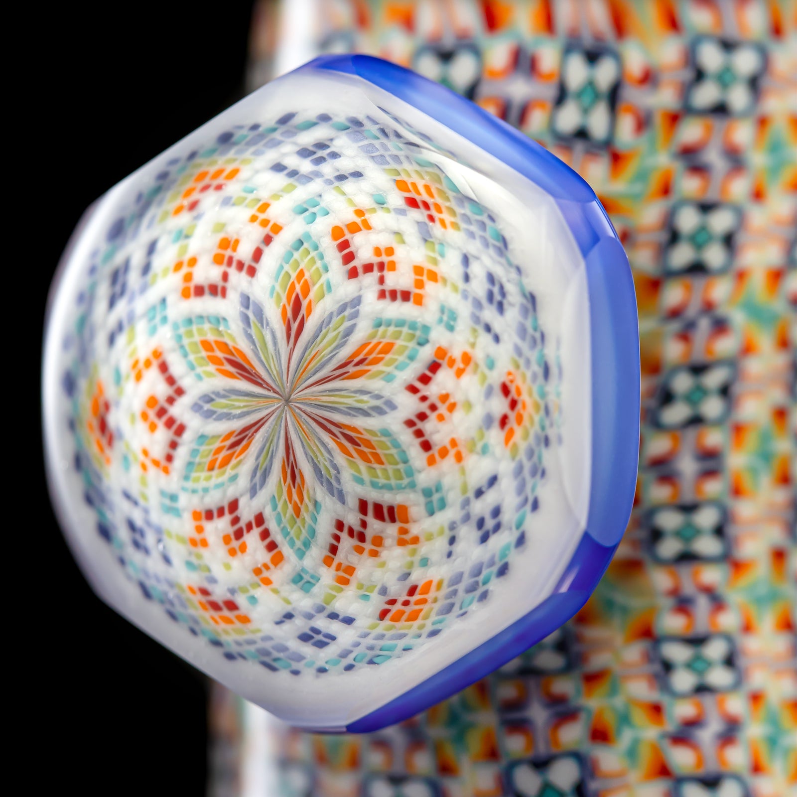 Sam Alderson Coldworked Murrini and Fillacello Mini Tube