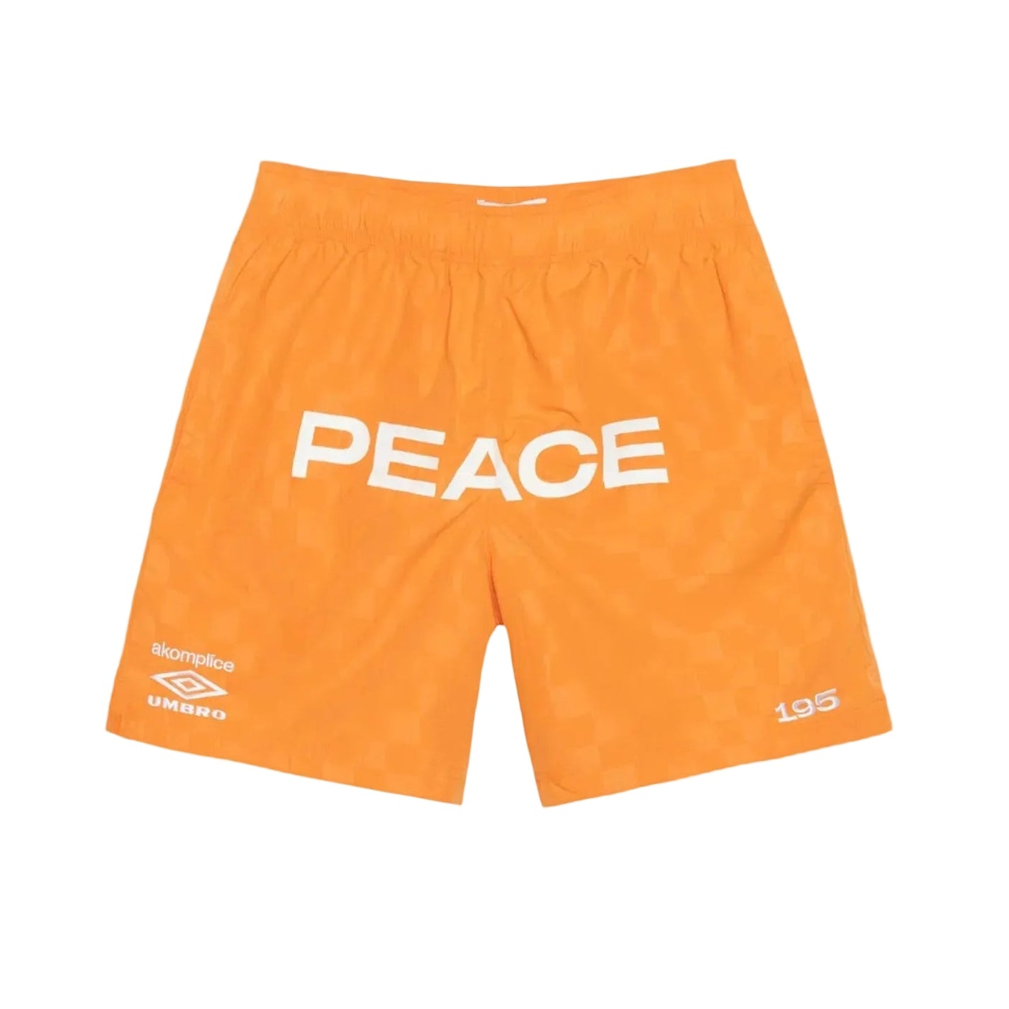 Akomplice x Umbro Peace Checkerboard Shorts (Orche Orange)