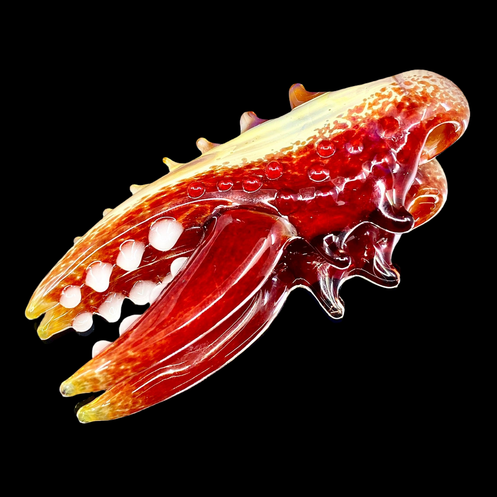 Lindemann Glass Claw Pendant (Red/Tan)
