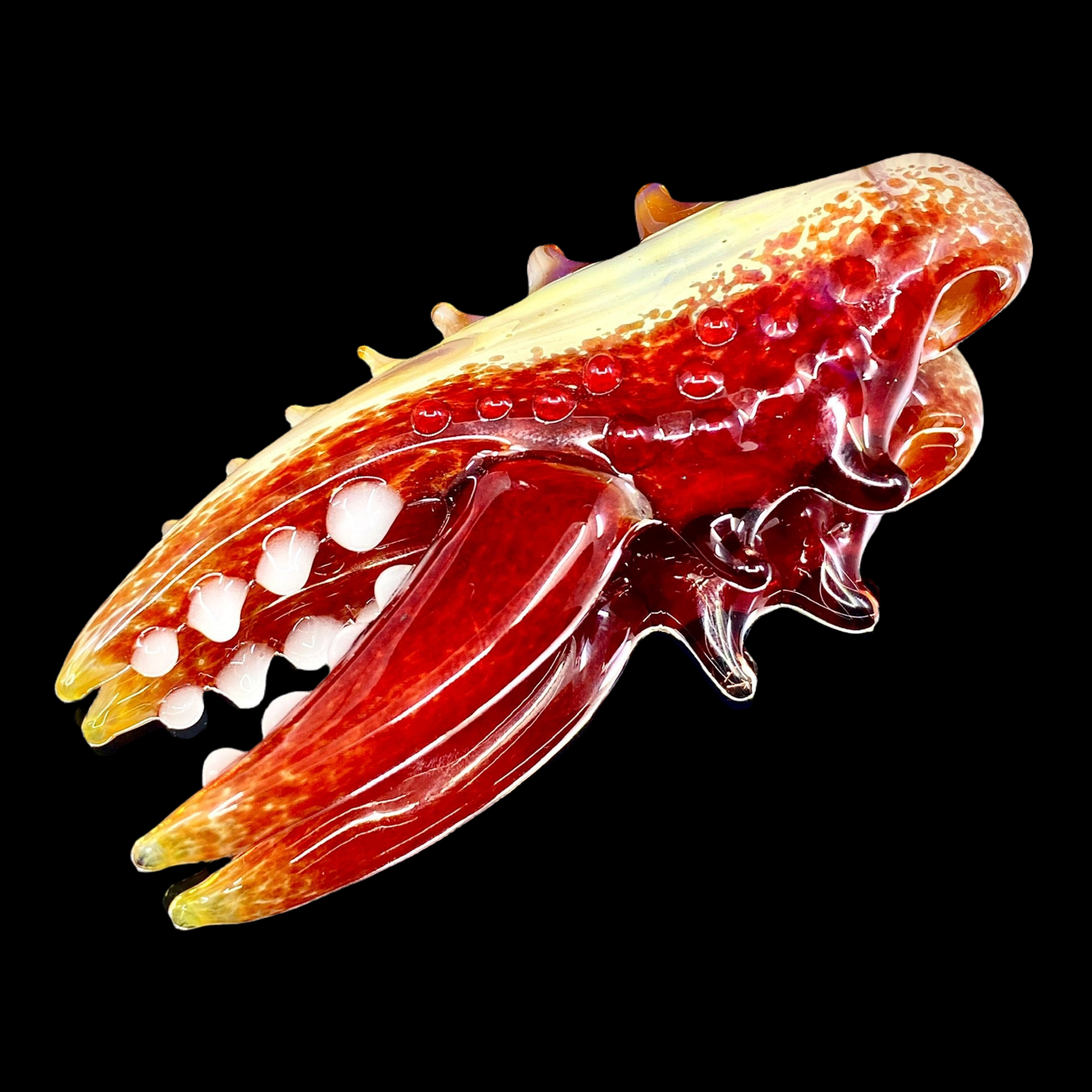 Lindemann Glass Claw Pendant (Red/Tan)