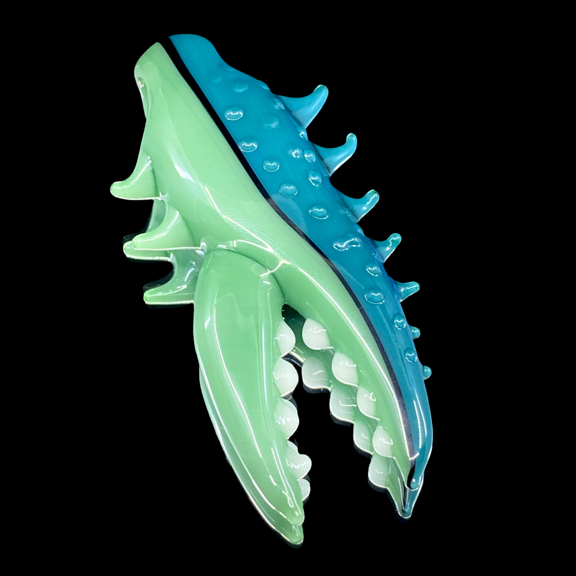 Lindemann Glass Claw Pendant (Green/Aqua)